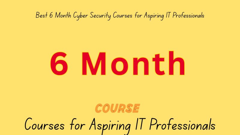 Best 6 Month Cyber Security Courses for Aspiring IT Professionals